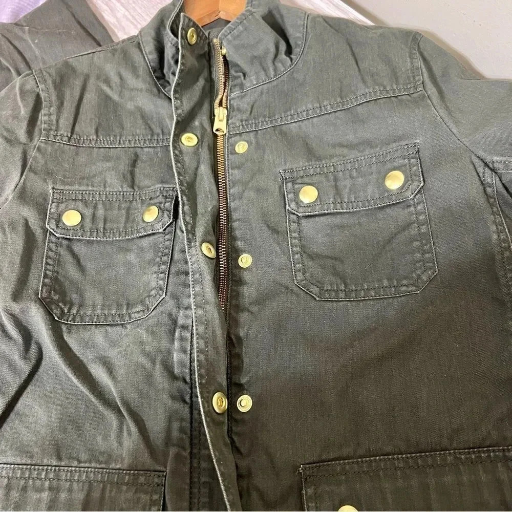 J. Crew Resin-Coated Twill Field Jacket Size MP - Picture 6 of 13